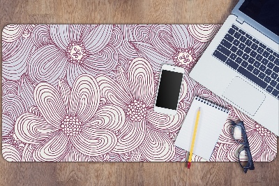 Podloga za pisalno mizo Cvetje doodle