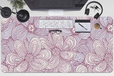 Podloga za pisalno mizo Cvetje doodle
