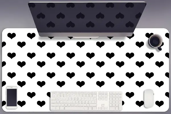 Namizna podloga Black hearts