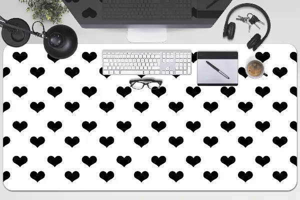 Namizna podloga Black hearts