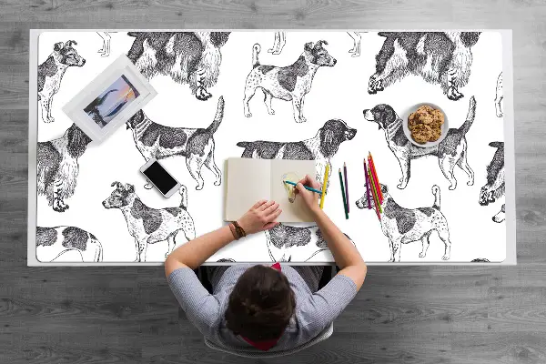 Podloga za pisalno mizo Dogs pattern