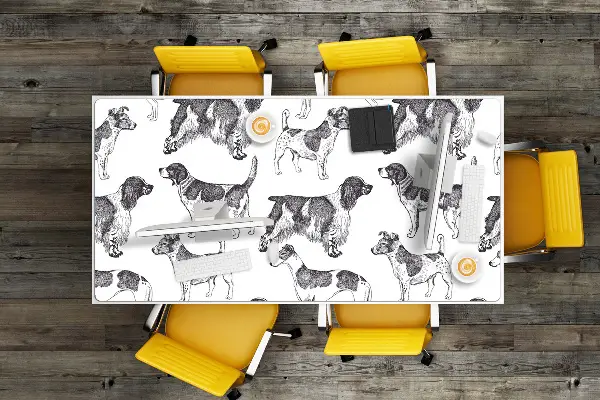 Podloga za pisalno mizo Dogs pattern