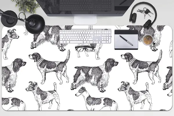 Podloga za pisalno mizo Dogs pattern