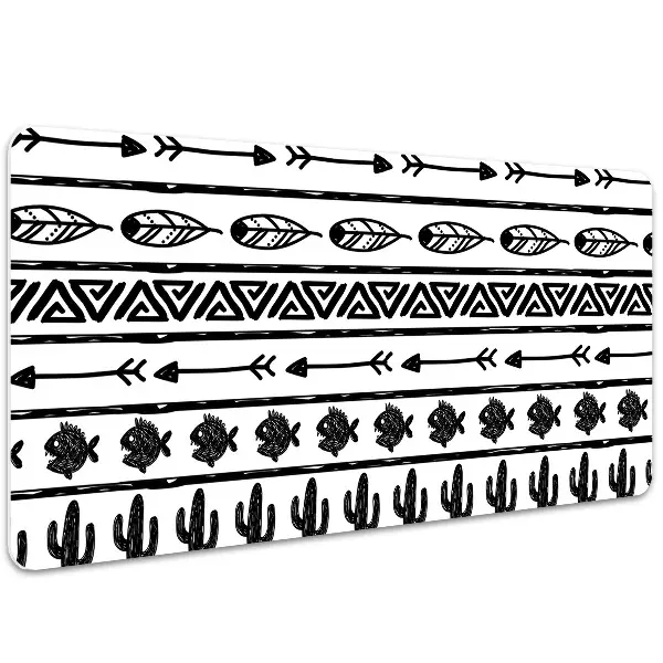Namizna podloga Boho black and white