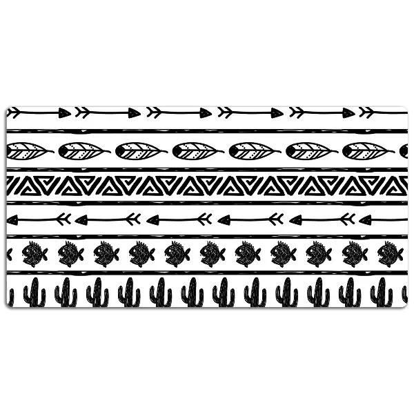Namizna podloga Boho black and white