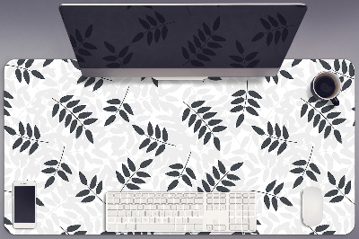 Namizna podloga Black gray leaves