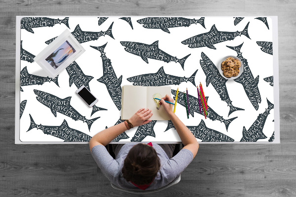 Namizna podloga Shark typography