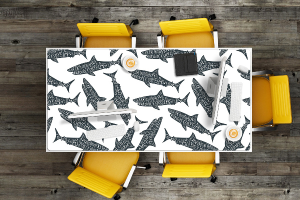Namizna podloga Shark typography