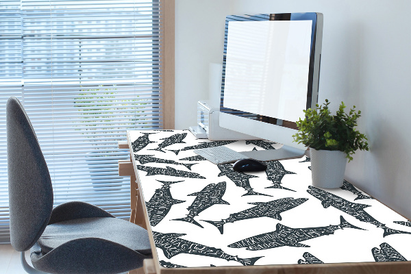 Namizna podloga Shark typography