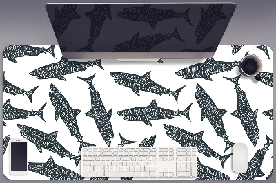 Namizna podloga Shark typography