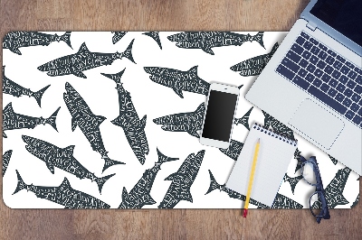 Namizna podloga Shark typography