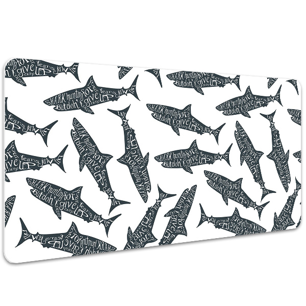 Namizna podloga Shark typography
