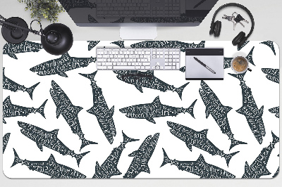 Namizna podloga Shark typography