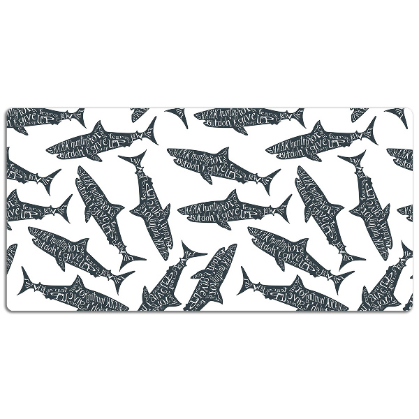 Namizna podloga Shark typography