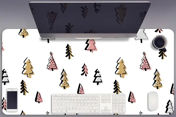 Podloga za pisalno mizo Pastel Christmas trees