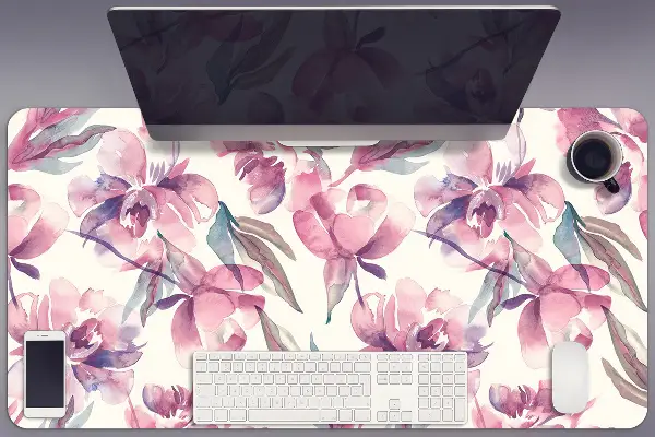 Podloga za pisalno mizo Roza cvetje