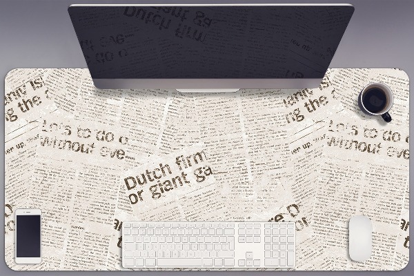Podloga za pisalno mizo Vintage style newspapers