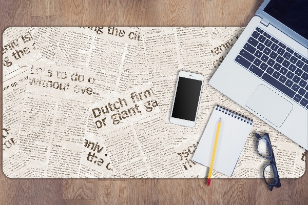 Podloga za pisalno mizo Vintage style newspapers