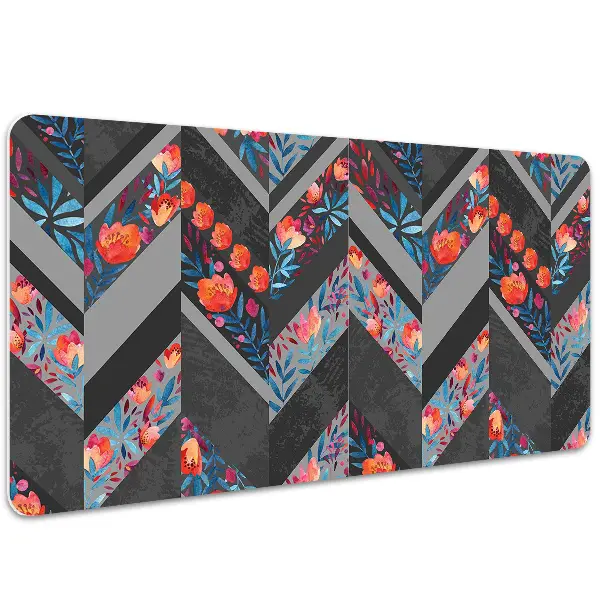 Podloga za pisalno mizo Flowers with herringbone