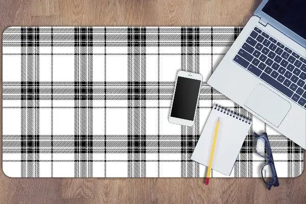 Podloga za pisalno mizo Plaid pattern
