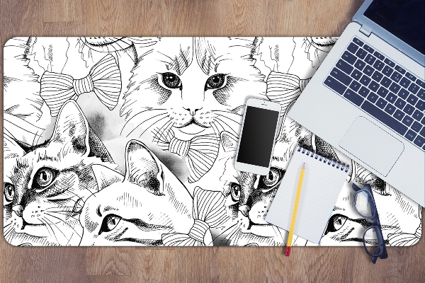 Podloga za pisalno mizo Sketched cats
