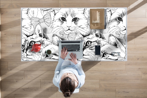 Podloga za pisalno mizo Sketched cats