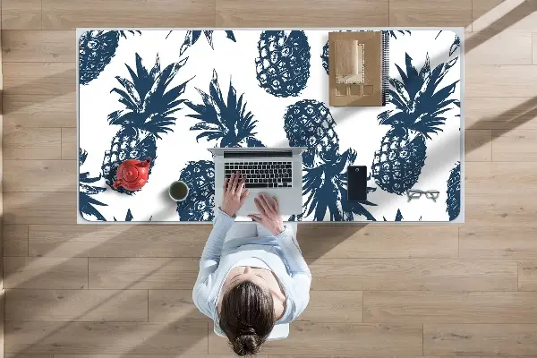 Podloga za pisalno mizo Gray pineapples