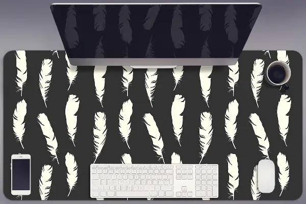 Namizna podloga White feathers