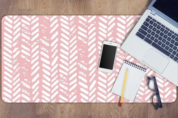 Podloga za pisalno mizo Pink herringbone