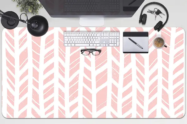 Podloga za pisalno mizo Pink herringbone