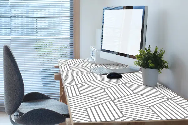 Podloga za pisalno mizo Gray 3D cubes