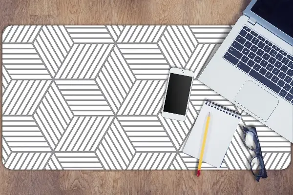 Podloga za pisalno mizo Gray 3D cubes