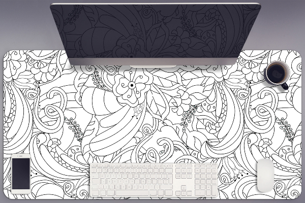 Podloga za pisalno mizo Doodle pattern