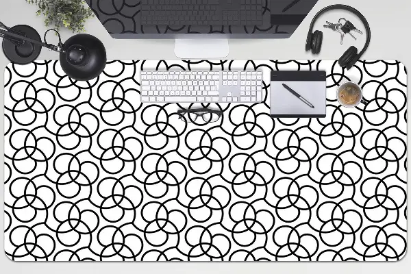 Podloga za mizo Black and white wheels