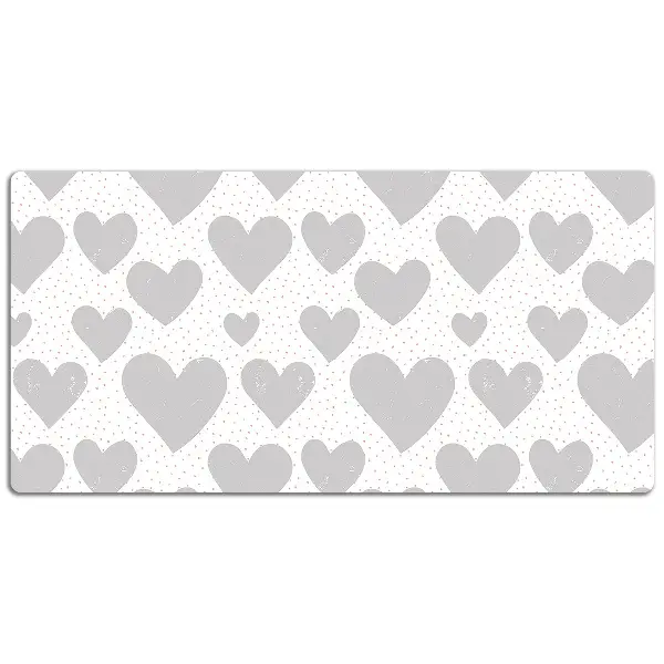 Podloga za mizo Gray hearts