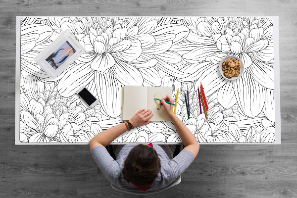 Namizna podloga Sketched flowers