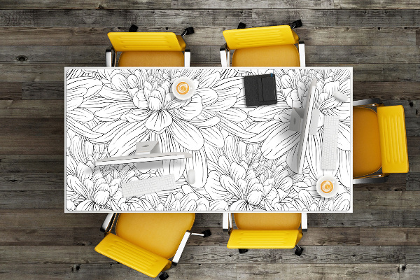 Namizna podloga Sketched flowers