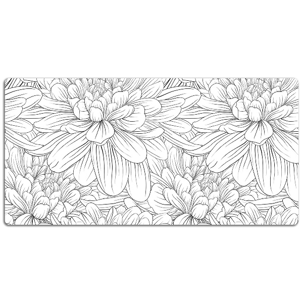 Namizna podloga Sketched flowers