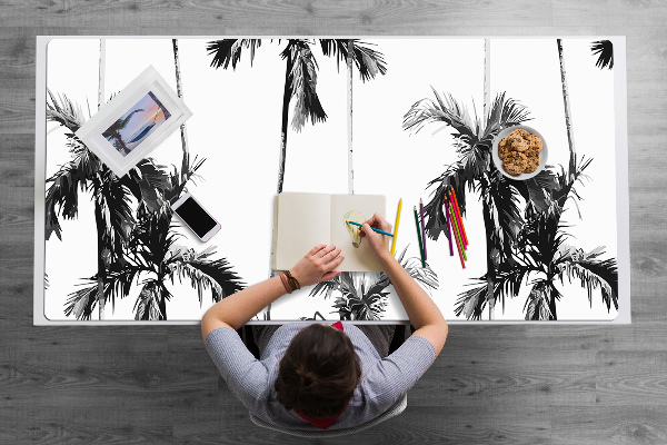 Namizna podloga Black and white palm trees