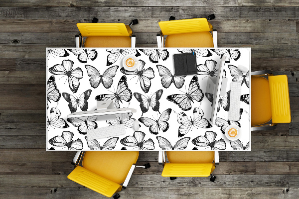Namizna podloga Black and white butterfly