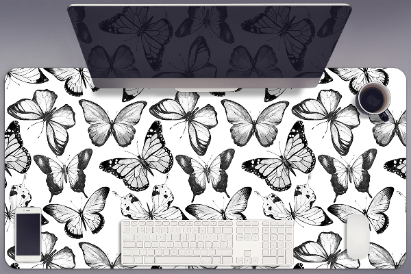 Namizna podloga Black and white butterfly