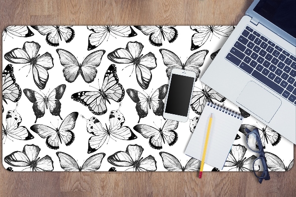 Namizna podloga Black and white butterfly