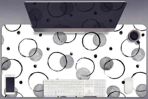 Podloga za pisalno mizo Inkjet circles