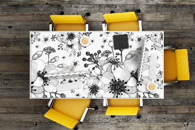Podloga za pisalno mizo Black and white pattern