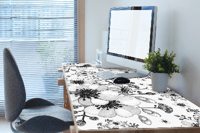 Podloga za pisalno mizo Black and white pattern