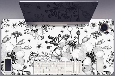 Podloga za pisalno mizo Black and white pattern
