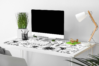 Podloga za pisalno mizo Black and white pattern