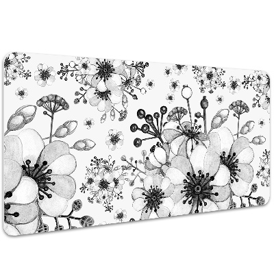 Podloga za pisalno mizo Black and white pattern