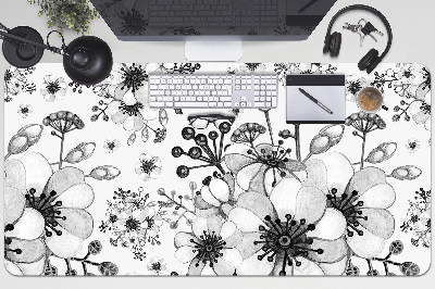 Podloga za pisalno mizo Black and white pattern