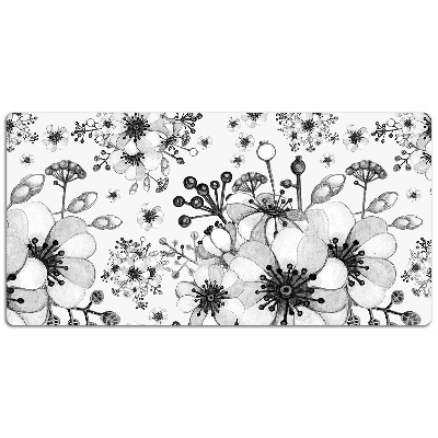 Podloga za pisalno mizo Black and white pattern